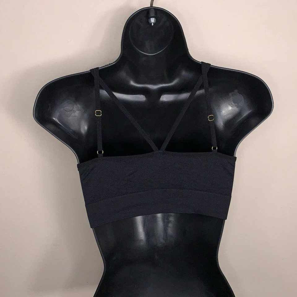 Sujetador jaula ajustado M Dynamic Seamless Apparel negro con tiras copas extraíbles Foto 2 de 4