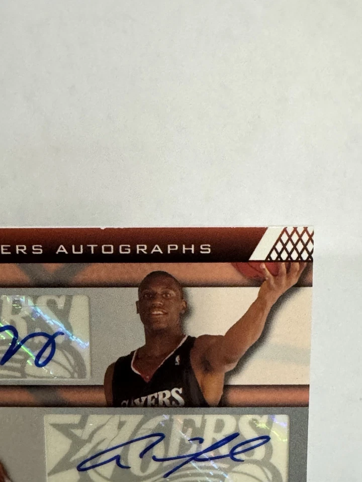 2007 Topps Co-Signers Dual Auto Andre Iguodala Thaddeus Young Philadelphia 76ers - Image 3 of 4