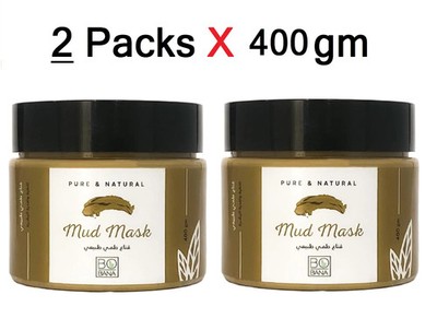 BOBANA Natural Mud Mask, Extra Softness& Moisturizing ( 2 Packs X 400 gm )
