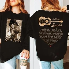 Stevie Nicks Landslide Guitar Song Heart Lyrics Shirt S-5XL