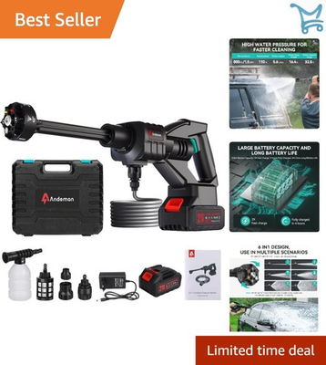 #ad #ad Cordless Pressure Washer 800PSI 1.5GPM Battery Powered Portable Home Cleaning $75.98