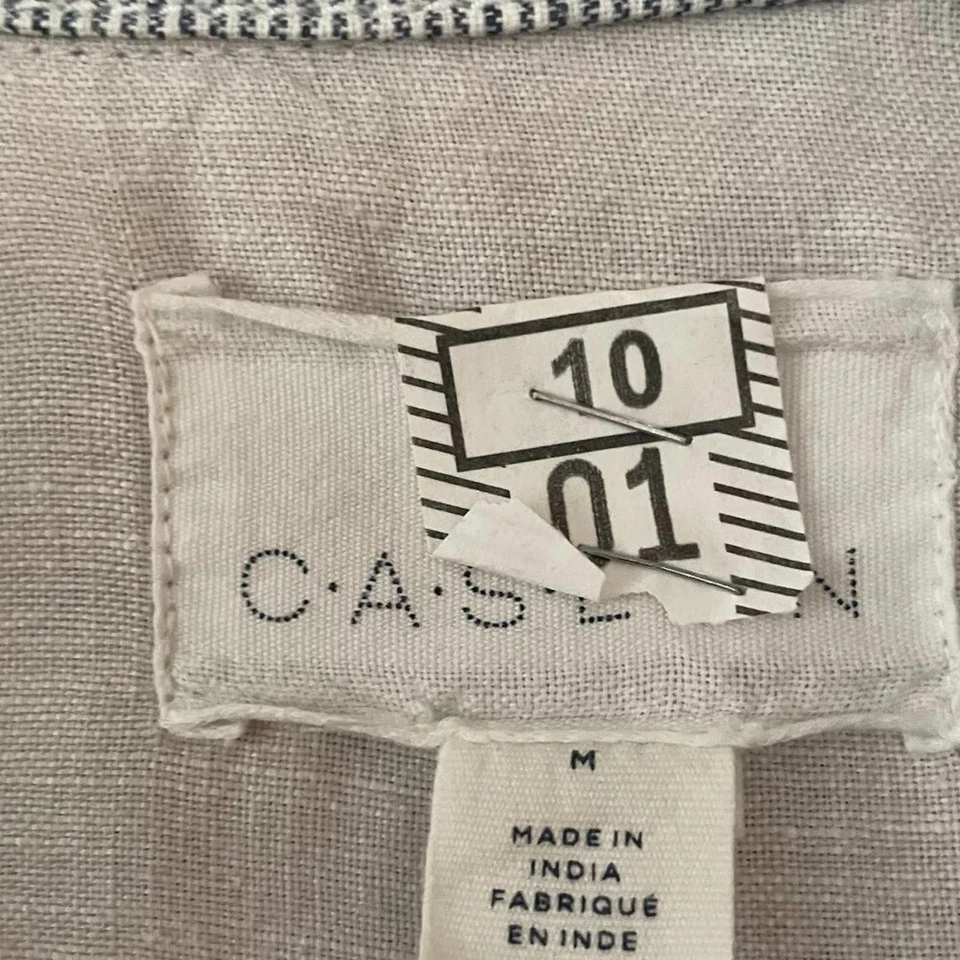 Chaqueta Caslon Lino Azul Rayas Talla M Foto 2 de 4