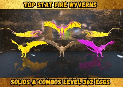 Arche Survival Ascended Fire Wyvern   Top Stat Level 362 ASA PVE