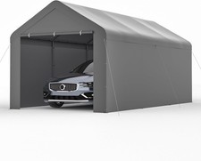 Outdoor Grey Carport 10x20 Heavy Duty Canopy Shed Portable Garage Party Tent