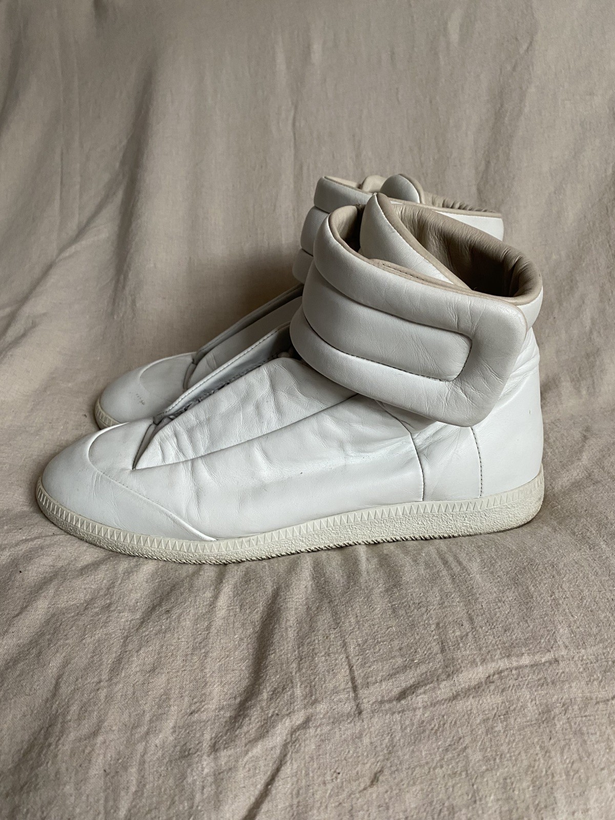 Maison Margiela Future 22 White Mens Leather High Top Sneakers UK 7 US 8 EUR 41 image 3