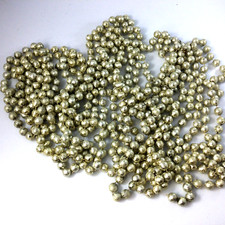 Christmas Tree Garland Gold Leaf Ball Beaded Set of 4 Please Read
