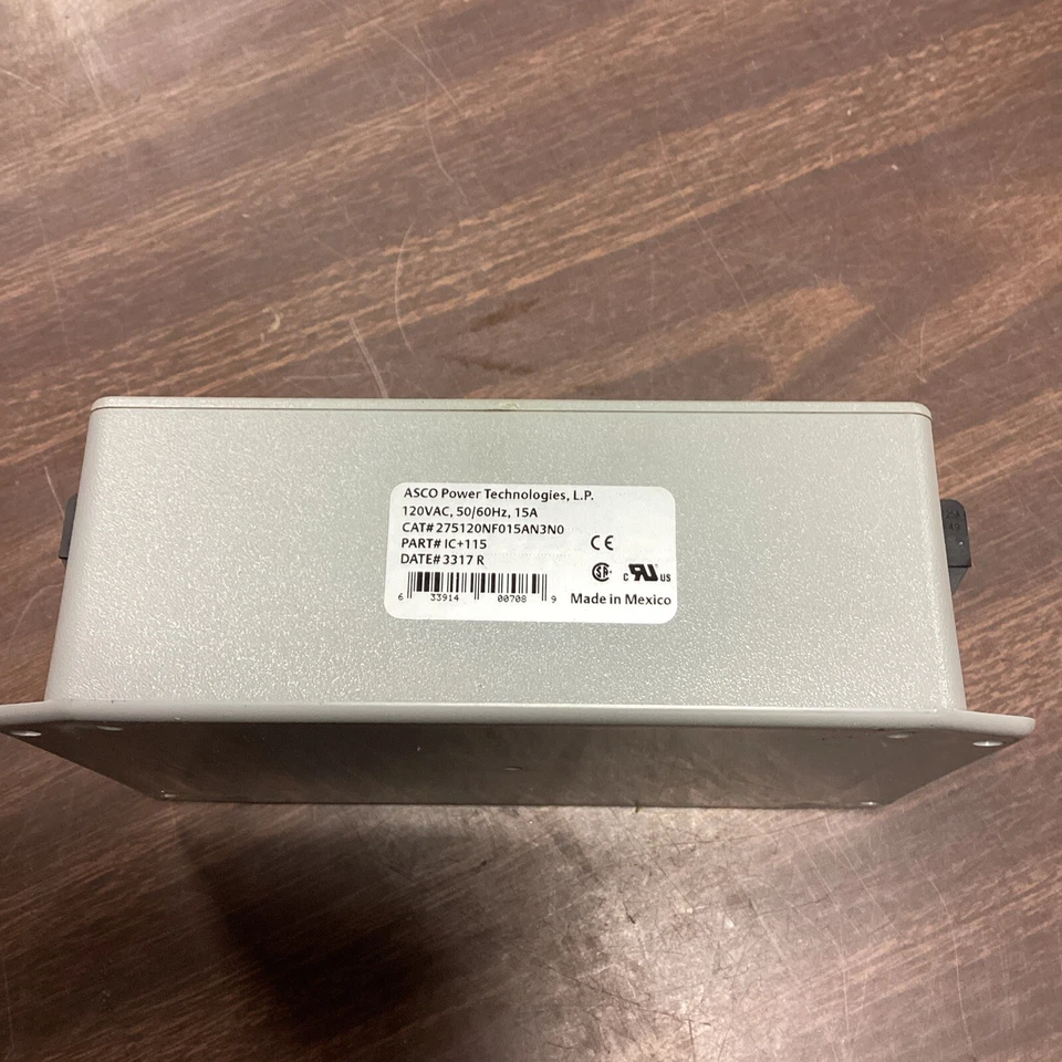 ASCO Series 200 Model 275 IC+115 Noise Filter AC 1 Ph 120VA, Curr 15A - Image 3 of 4