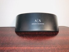 Armani Exchange A X Sun Eye Glasses Case Clamshell Hard Black Storage