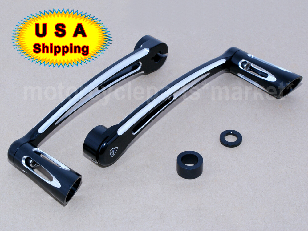 Heel Toe Shift Pegs Front and Rear Shifter Levers Pedals Compatible with Harley Davidson 1986-2017 FL Softail, 1988-2023 Touring Road King Road Glide Street Glide Electra Glide and 2008-later Trike