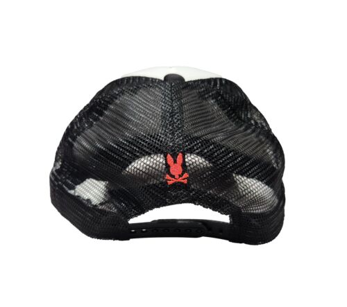Psycho Bunny Men's Black/White Arvin Trucker Cap - Picture 3 of 4