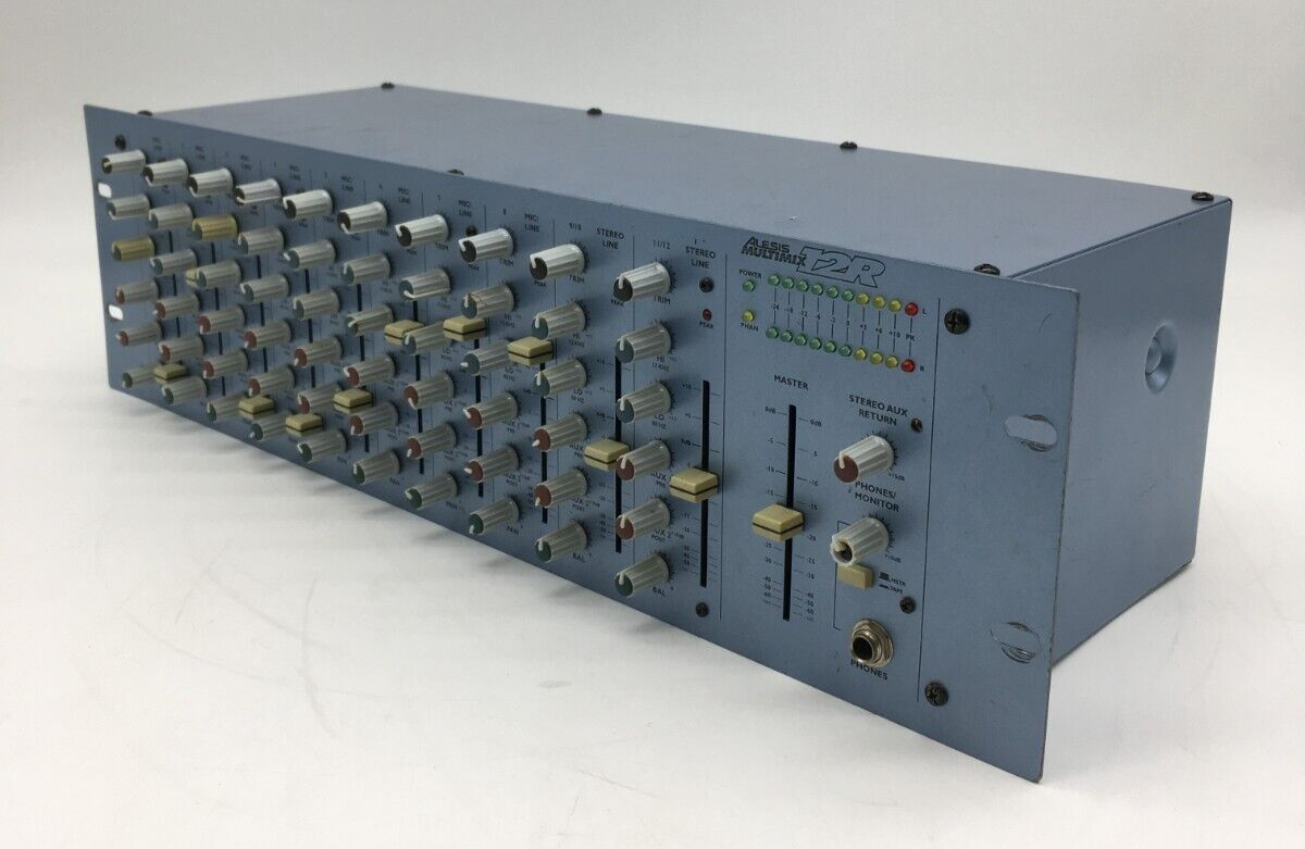 Alesis MultiMix 12R Rackmount 12-Channel Analog Mixer Working