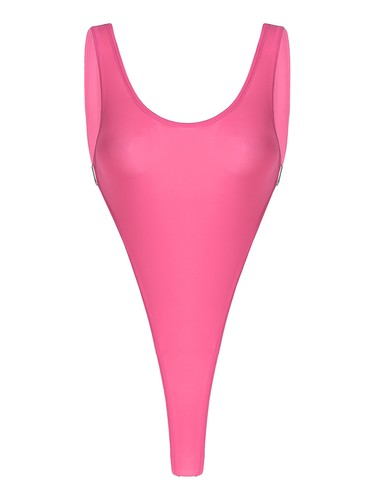 Damen Body Hoher Bodysuit Sexy Einteiler Badeanzug Ärmellos Monokini Swimsuit - Picture 32 of 40