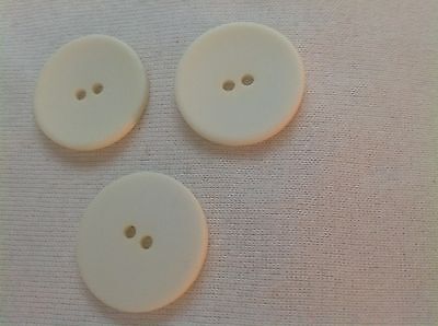 NEW 25 PC PKG.1 INCH WHITE PEARL FINISH BUTTON