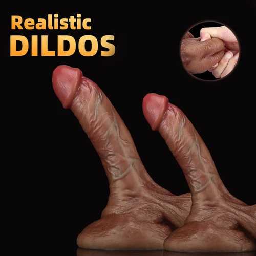 Riesiger großer Dildo Flüssigsilikon Realistisches Hautgefühl Penis Saug-Big-Dick Toy - Bild 19 von 19