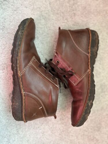 Pikolinos Hombres Talla 42/ EE. UU. 8.5-9 Marrón Cuero Con Cordones Botines Zapatos - Imagen 3 de 14