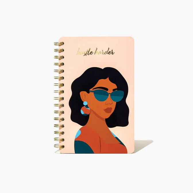 Rooted Hustle Harder Wire-Bound Spiral Notebook Set 5.5x8.5 Inches 3 Journals  -image