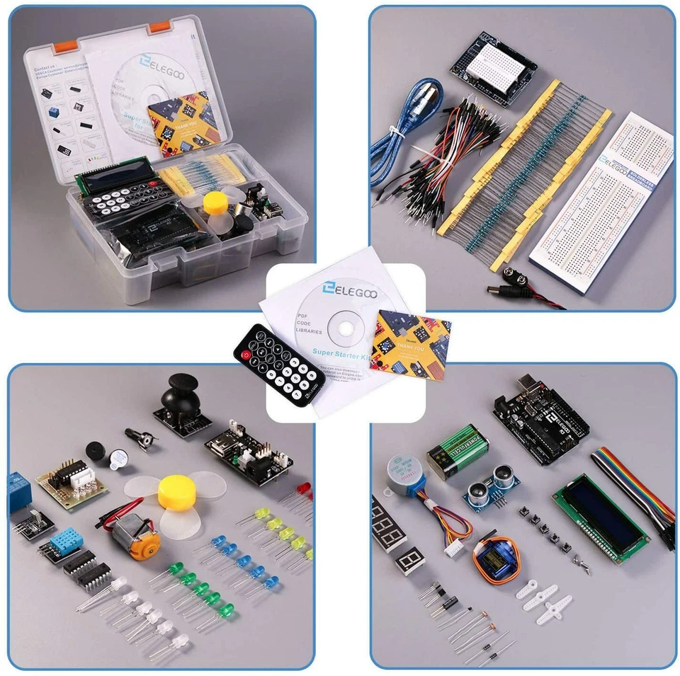 Advanced Starter Kit Compatibile con Arduino Componenti Progetti Guida Italiano - Immagine 3 di 4