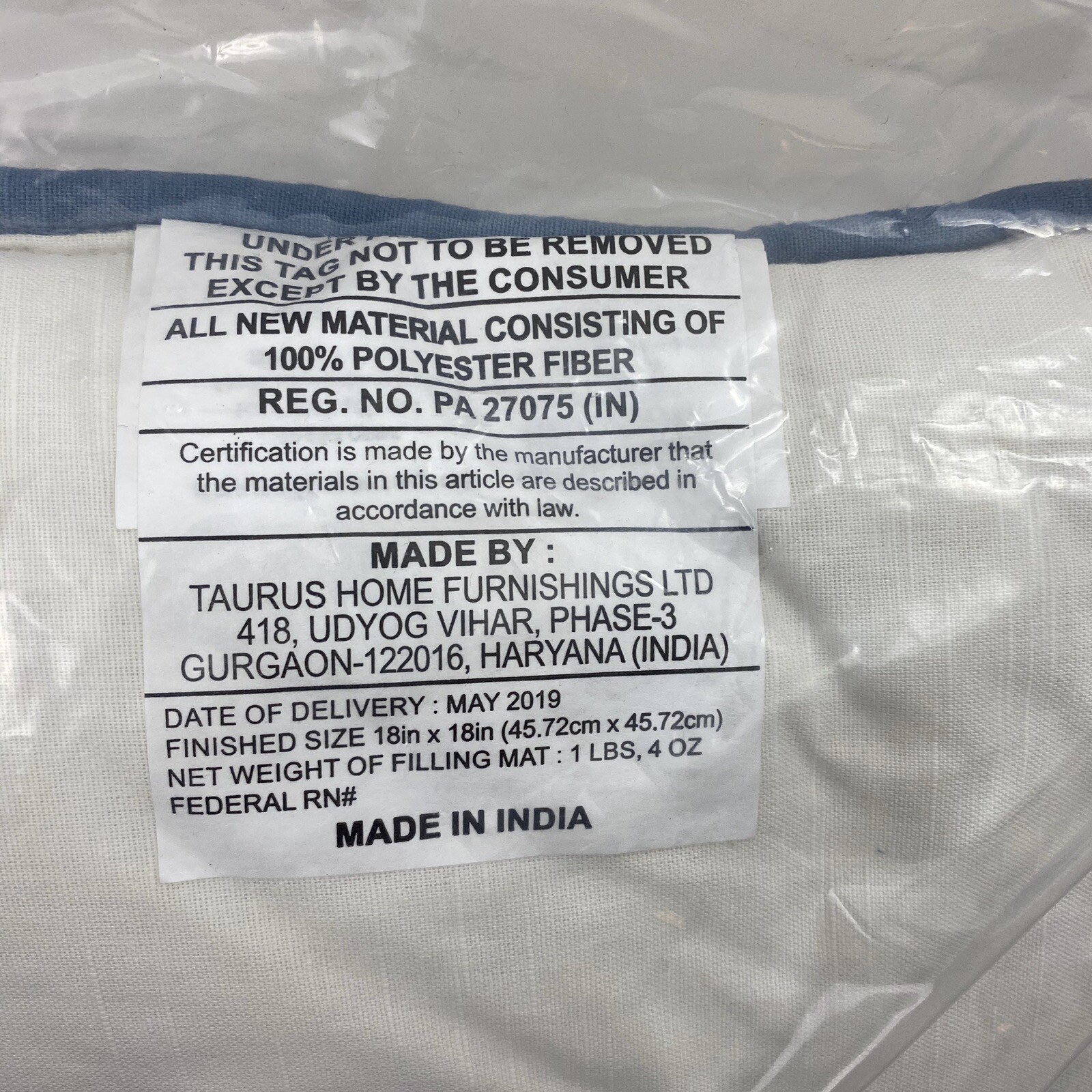 Threshold Watercolor Floral Throw Pillow Square 18in x 18in New Factory Sealed