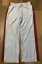 St. John Sport by Marie Gray Velour Track Pants Womens M Blue Made in USA