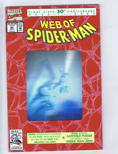 Web of Spider-Man #90 Marvel 1992 ''30th Anniversary '',1ST App Spider-Man 2099 - Picture 1 of 2