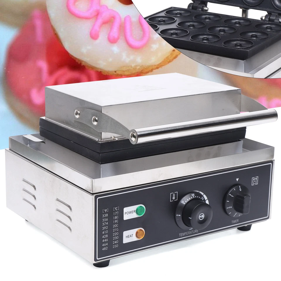 Commercial 12-Hole Donut Maker Machine Electric Nonstick Doughnut Making Machine - Image 3 of 4