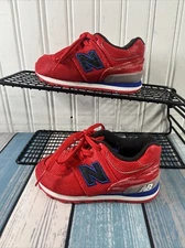 New Balance 574 Big Kids Running Shoes Sneakers KL574WSL - Red/Black US 6