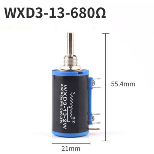 WXD3-13 10-Gang-Drehpotentiometer 100 ohm... 47K Präzision-Drahtpoti Linear 2W - Bild 20 von 34