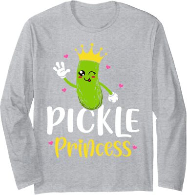 Pickle Princess Funny Pickle Cucumber design Long Sleeve Tshirt