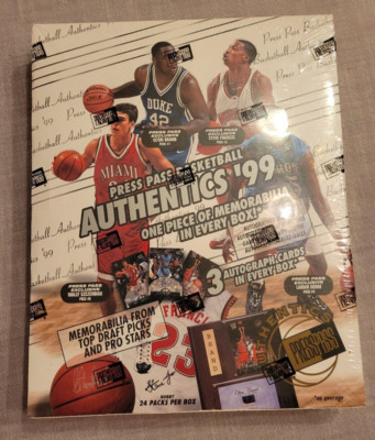 1999 PRESS PASS AUTHENTICS BASKETBALL - FACTORY SEALED HOBBY BOX