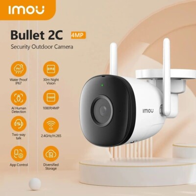 IMOU Bullet 2C WiFi Outdoor Camera 4MP AI Powered Surveillance Smart Monitoring