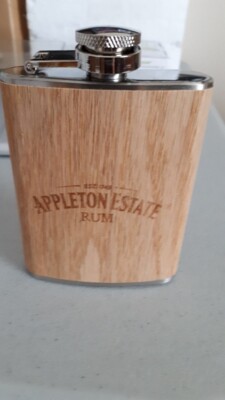 Lot of 12 BRAND NEW Appleton Estate Rum WOOD 4 oz. Pocket size FLASKS- Gifts?