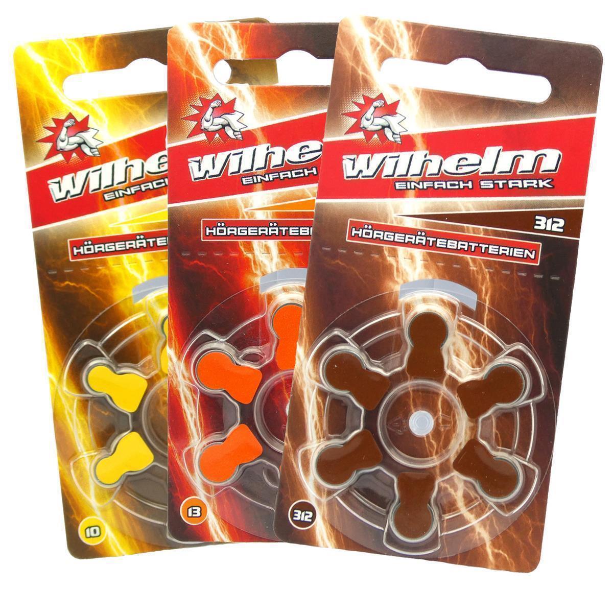 Hörgerätebatterien Wilhelm Typ 312 13 10 Hörgerät PR70 PR48 PR41 Batterie