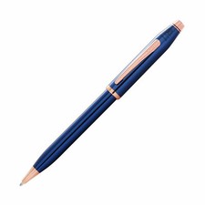 Cross Century II Translucent Cobalt Blue and Rose Gold Ballpoint Pen New in Box