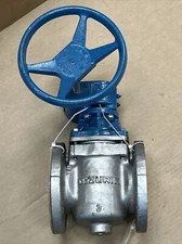 DEZURIK 3” Flanged Plug Valve 316 SS CF8M Hand Wheel, Style PEC, 9464346R004