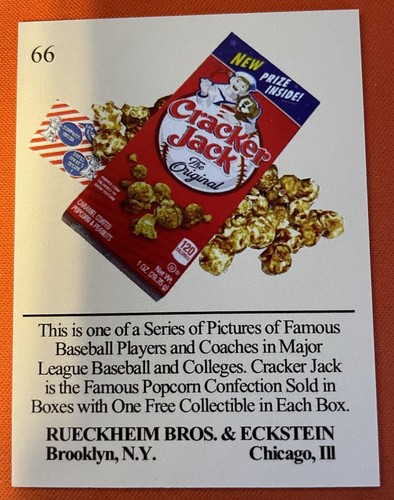 Skenes 2024 #66 Cracker Jack Ball Players Card - Picture 2 of 2