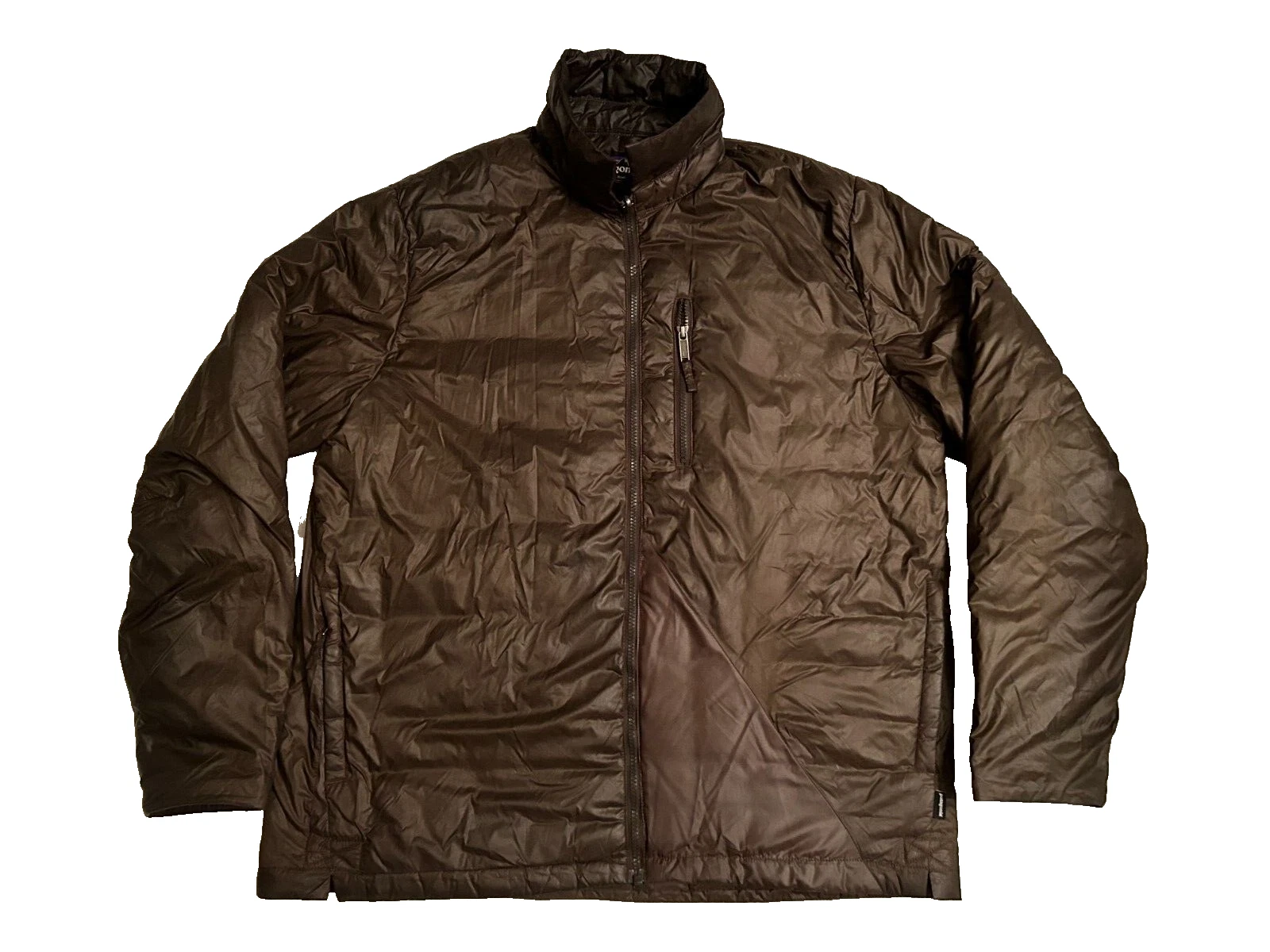 Patagonia Men's Brown Puffer Full Zip Jacket W/Flaw Size XL