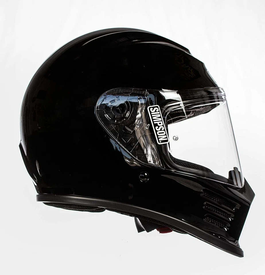 Casco de motocicleta Simpson Racing Speed Bandit DOT/ECE negro brillante - grande Foto 2 de 4