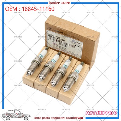 GEN-UINE 4X Spark Plug for Santa Fe Sonata Tucson Forte Optima Sorento Sportage