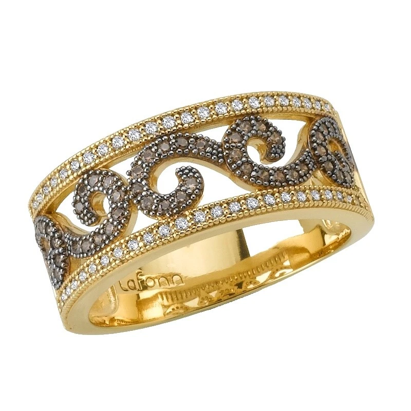 Cubic Zirconia Plata Plateado Joyería de Moda Marrón