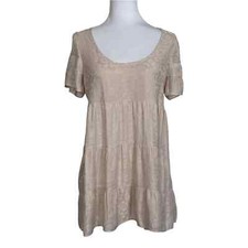 Show Me Your Mumu Dress Pink Leopard Print Babydoll Size XS