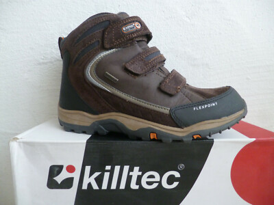 Killtec Kids Hiking Shoes Boots Tex Brown Leather New!!