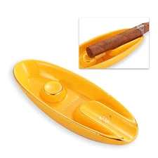 Galiner Travel Cigar Holder Ashtray Ceramic Outside 1 CT Ash Tray Mini Portable