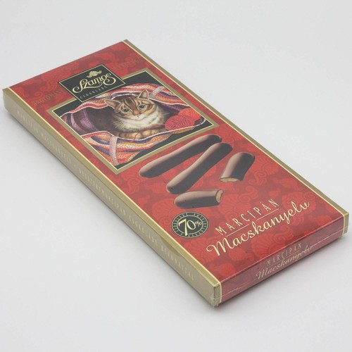 Handmade Cat's Tongue Chocolate-Covered Marzipan Treats, Szamos Sweets 120gx4 - Picture 4 of 9