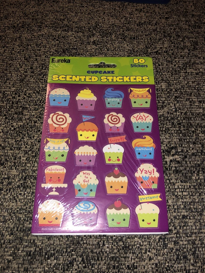 PEGATINAS PERFUMADAS EUREKA CUPCAKE. Nuevo En Embalaje 80 Pegatinas Envío Gratis Foto 2 de 4