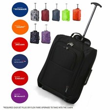 Nuova borsa valigia trolley 2 ruote omologata cabina Ryanair EasyJet 55 cm