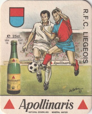 BIERMATTE - APOLLINARIS MINERALWASSER (COCA-COLA) - R.F.C. LÜGEN - (1987)