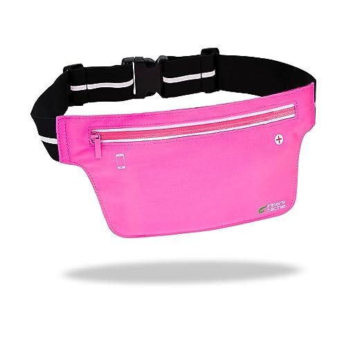 UltraSlim Fanny Waist Pack – Water Resistant Bag, Reflective Elastic Lady Pink - Bild 1 von 6