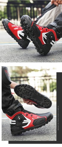 Motorcycle Protective Boots Men's High-top Outdoor Training Cycling Shoes Racing - Picture 23 of 26