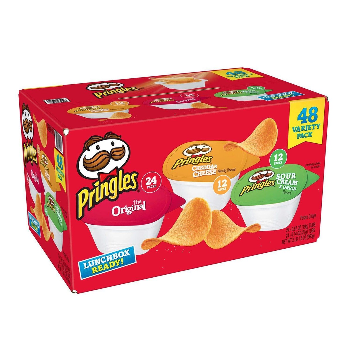 Pringles Snack Stacks Potato Crisps Chips, Original Flavored