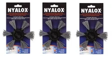 3 Pack 4 Nyalox Flap Wheel Brush,No 541776-4,  Dico Products Corp